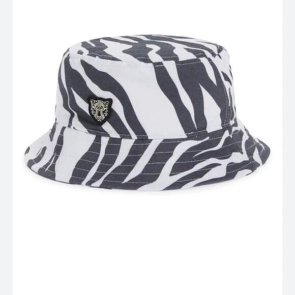 NWT Lita By Ciara Luxe Bucket Hat In Black/ White Zebra